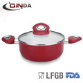 cermaic inner sauce pot with factory price and glass lid